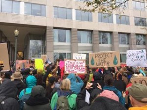Water Protectors at Portland office of US Army Corps of Engineers