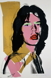Warhol print of Mick Jagger