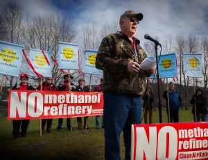 John Flynn speaking at No Methanol Rally Kalama John Flynn speaking at No Methanol Rally Kalama