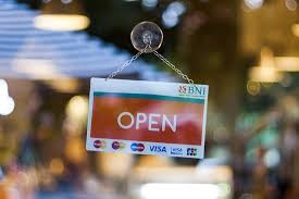 Open sign hanging from a door, "Max Pixel".