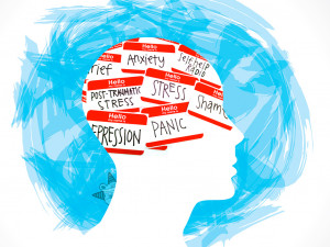 A mental health image with the Self Help Radio logo on it.