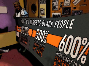 Teressa Raiford Teressa Raiford protested Multnomah County Sheriffs record on racial profiling, 2016