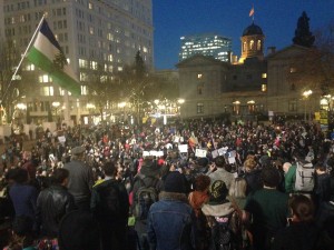 Trump protest in downtown Portland