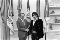 Richard Nixon with Elvis Presley. Photo courtesy of the White House / National Archives Richard Nixon with Elvis Presley. Photo courtesy of the White House / National Archives