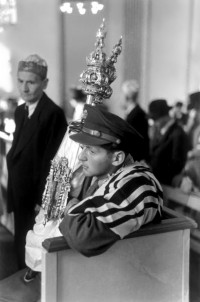 Jewish captain holding a Torah - 1944