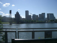 Downtown Portland across the river